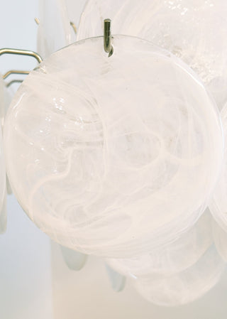 Isadora Murano White Disc Chandelier
