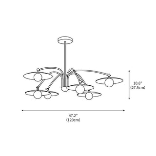 Champignon Sculptural Metal Chandelier