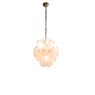 Aqua White Glass Murano Chandelier