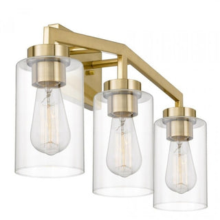 Brassiq Industrial Glass Cylinder Wall Lamp - Vintage Style Bathroom Vanity Light