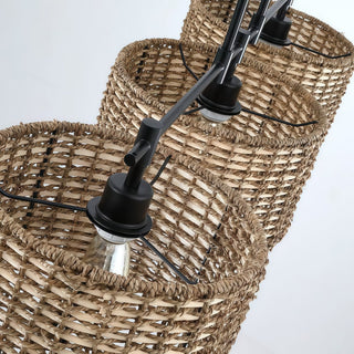 Ravelo Rustic Drum Pendant Light with Sculptural Metal Design for Dining and Living Spaces