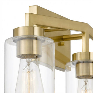 Brassiq Industrial Glass Cylinder Wall Lamp - Vintage Style Bathroom Vanity Light