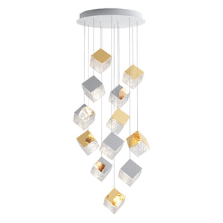 Square Cascading Cube Cluster Pendant Light