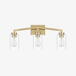 Brassiq Industrial Glass Cylinder Wall Lamp - Vintage Style Bathroom Vanity Light