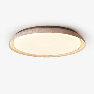 Elvinila Ring-Rim Travertine Ceiling Light - Blowlighting