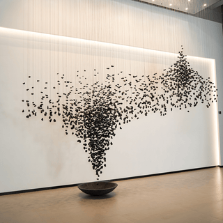 Arsilus Charcoal Stone Shape Hourglass Sculptural Chandelier - Blowlighting