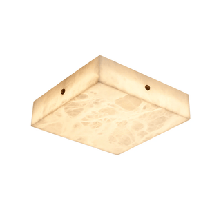Vephaeth Minimalist Alabaster Flush Mount - Blowlighting