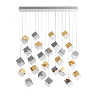 Square Cascading Cube Cluster Pendant Light