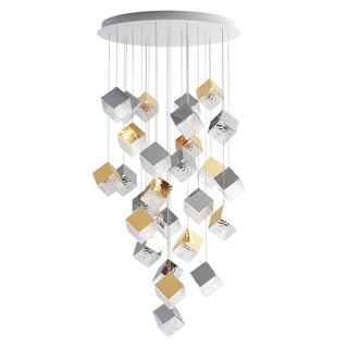 Square Cascading Cube Cluster Pendant Light