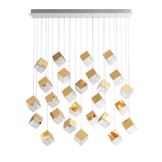 Square Cascading Cube Cluster Pendant Light