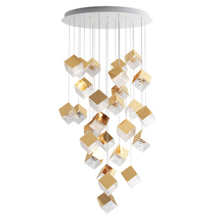 Square Cascading Cube Cluster Pendant Light