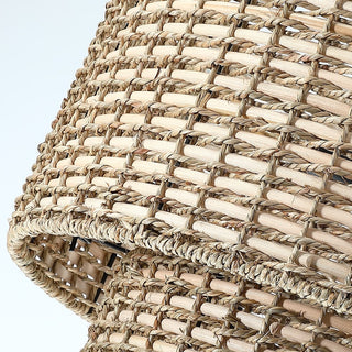 Rattanvo Dual Drum Rattan Pendant – Organic Texture for Dining Areas and Lobbies