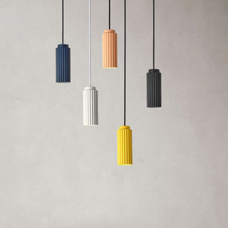 Contemporary Nordic Round Cylinder Iron Aluminum 1-Light Pendant Light For Bedroom