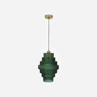 Kaleon Retro Glass Pendant Light - Glass Accents Art Deco Design for Dining and Living Room Ambiance