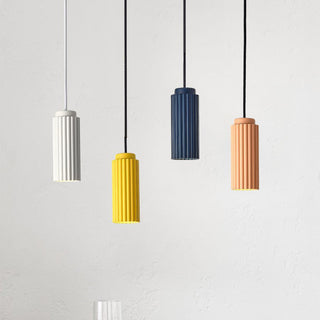 Contemporary Nordic Round Cylinder Iron Aluminum 1-Light Pendant Light For Bedroom