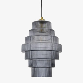 Kaleon Retro Glass Pendant Light - Glass Accents Art Deco Design for Dining and Living Room Ambiance