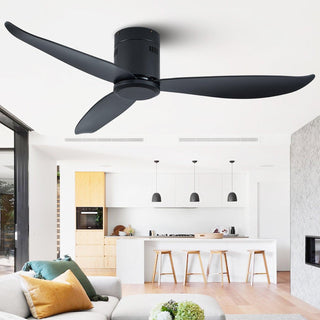 Spar Minimalist Metal Ceiling Fan No Light