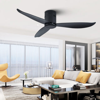 Spar Minimalist Metal Ceiling Fan No Light