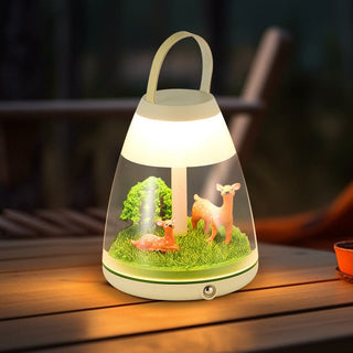 Contemporary Creative Rechargeable ABS Acrylic Cylinder Animal Wedding Portable LED Table Lamp Night Light For Dining Room