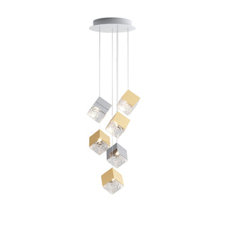 Square Cascading Cube Cluster Pendant Light