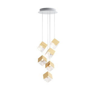 Square Cascading Cube Cluster Pendant Light