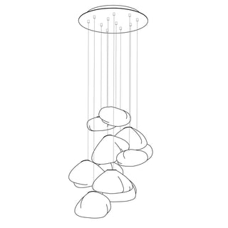 Orion Random Modern Glass Pendant Light
