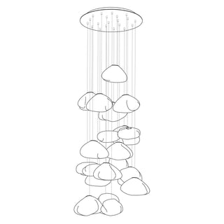 Orion Random Modern Glass Pendant Light