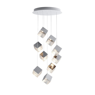 Square Cascading Cube Cluster Pendant Light