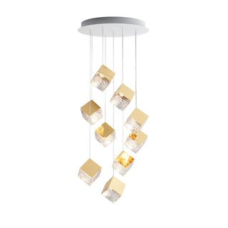Square Cascading Cube Cluster Pendant Light