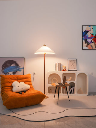 Chinese Farmhouse Fabric Floor Lamp