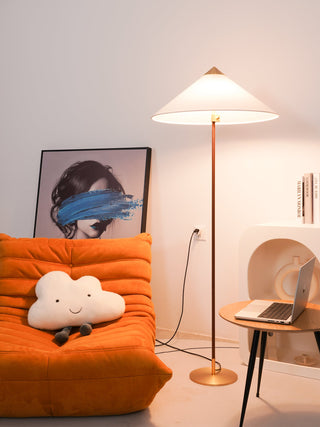 Chinese Farmhouse Fabric Floor Lamp