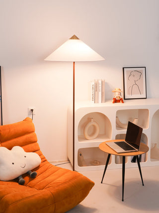 Chinese Farmhouse Fabric Floor Lamp