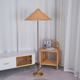Chinese Farmhouse Fabric Floor Lamp