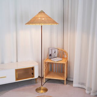 Chinese Farmhouse Fabric Floor Lamp