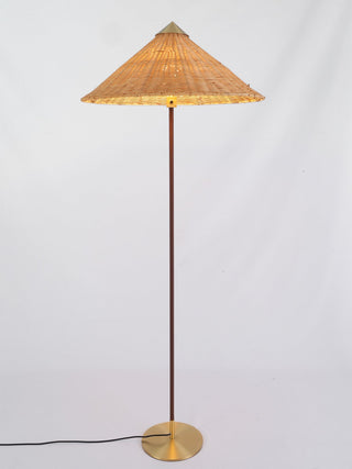 Chinese Farmhouse Fabric Floor Lamp