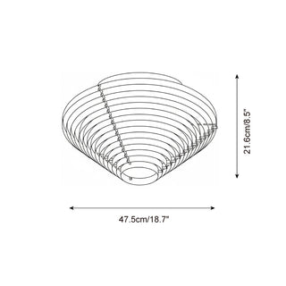 Lano Contemporary Metal Ceiling Lamp