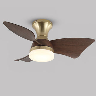 Aero Modern Brass  Wood Ceiling Fan Light