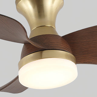 Aero Modern Brass  Wood Ceiling Fan Light