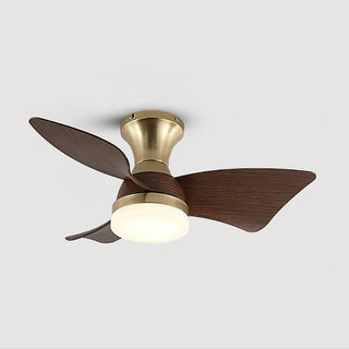 Aero Modern Brass  Wood Ceiling Fan Light