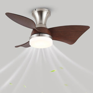 Aero Modern Brass  Wood Ceiling Fan Light