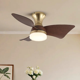 Aero Modern Brass  Wood Ceiling Fan Light