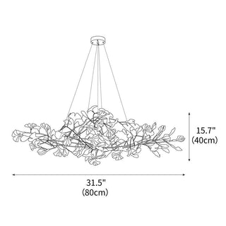 Ginkgo Leaf Luxury Acrylic Chandelier