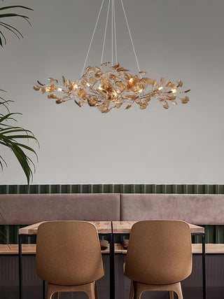 Ginkgo Leaf Luxury Acrylic Chandelier