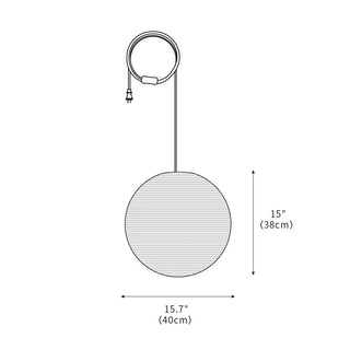 Akari A Minimalist Mulberry Paper Pendant Swag Light