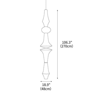 Akari E Sculptural Mulberry Paper Pendant Light