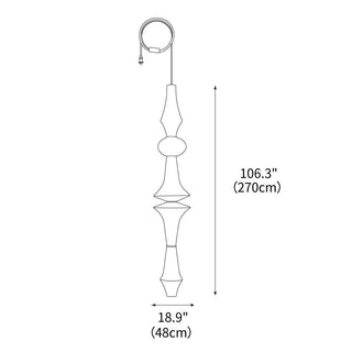 Akari E Sculptural Mulberry Paper Pendant Swag Light