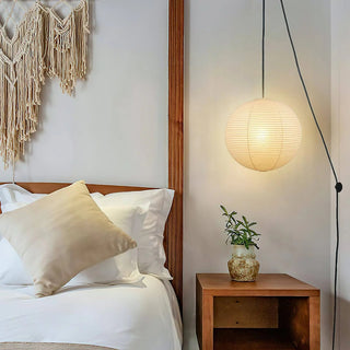 Akari A Minimalist Mulberry Paper Pendant Swag Light