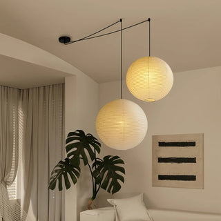 Akari A Minimalist Mulberry Paper Pendant Swag Light