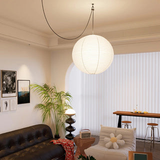 Akari A Minimalist Mulberry Paper Pendant Swag Light