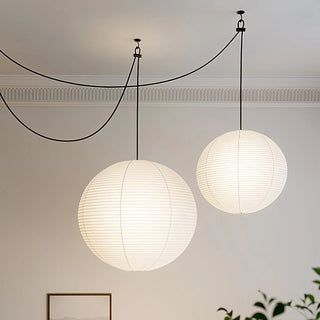 Akari A Minimalist Mulberry Paper Pendant Swag Light